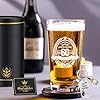 Fabuloustrim 60th Birthday Gifts for Men,60th Birthday Decorations for Him,Gift Ideas for Dad Husband Friend,Milestone Present for 60 Year Old Male,Beer Glass Keepsake #5