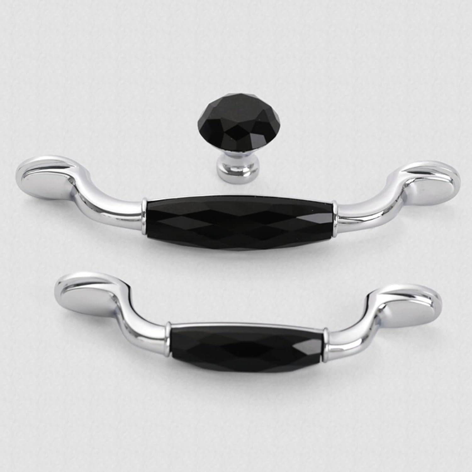 Handle, Kitchen Handles,Black Crystal Cabinet Door Knobs Zinc Alloy Cupboard Handle Dresser Drawer Pull for Kitchen Drawer Bedroomniture 2 Pcs/Color/128Mm(5In) ( Color : Color , Size : 96Mm(3.7In) )