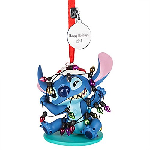 2016 Disney Sketchbook Ornament Stitch Wrapped in Lights