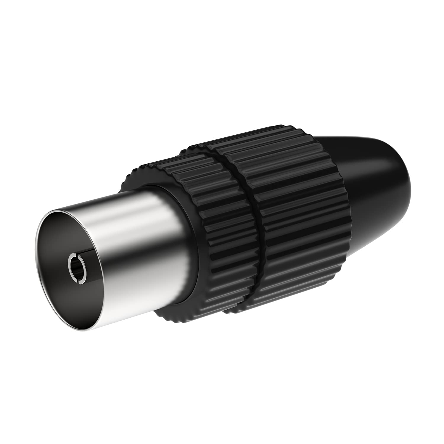 Connecteur Antenne TV Coaxial Mâle/Femelle - Compatible 4K UHD - Noir