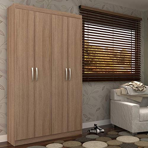 Armário Multiuso 4 Portas 8 Prateleiras Milão Espresso Móveis