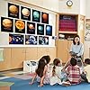 12-Piece Solar System Educational Posters For Kids - Laminated Wall Charts, 10.6 X 14.1 Inch