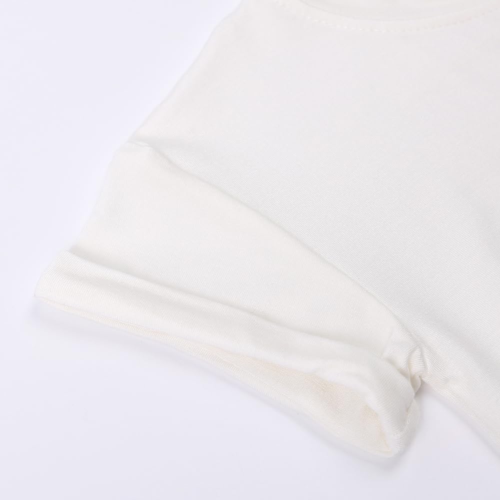 Unisex Baby Boys Girls Short Sleeve T-Shirt Romper Bodysuit Oversized Bubble Romper One Piece Outfit - Image 4