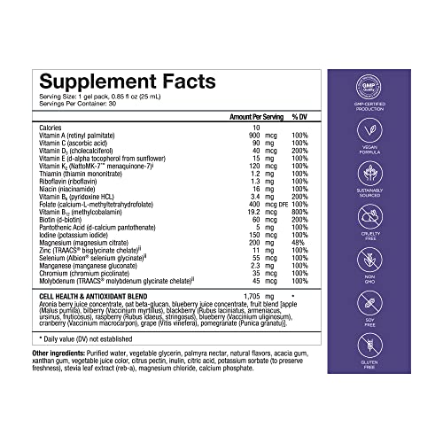 Healthycell Bioactive Multi & Focus + Recall Bundle | Liquid Gel Complete Daily Multivitamin & Nootropic Brain Boost Supplement For Brain Health - Essential Minerals & Vitamins For Men And Women #TOP2