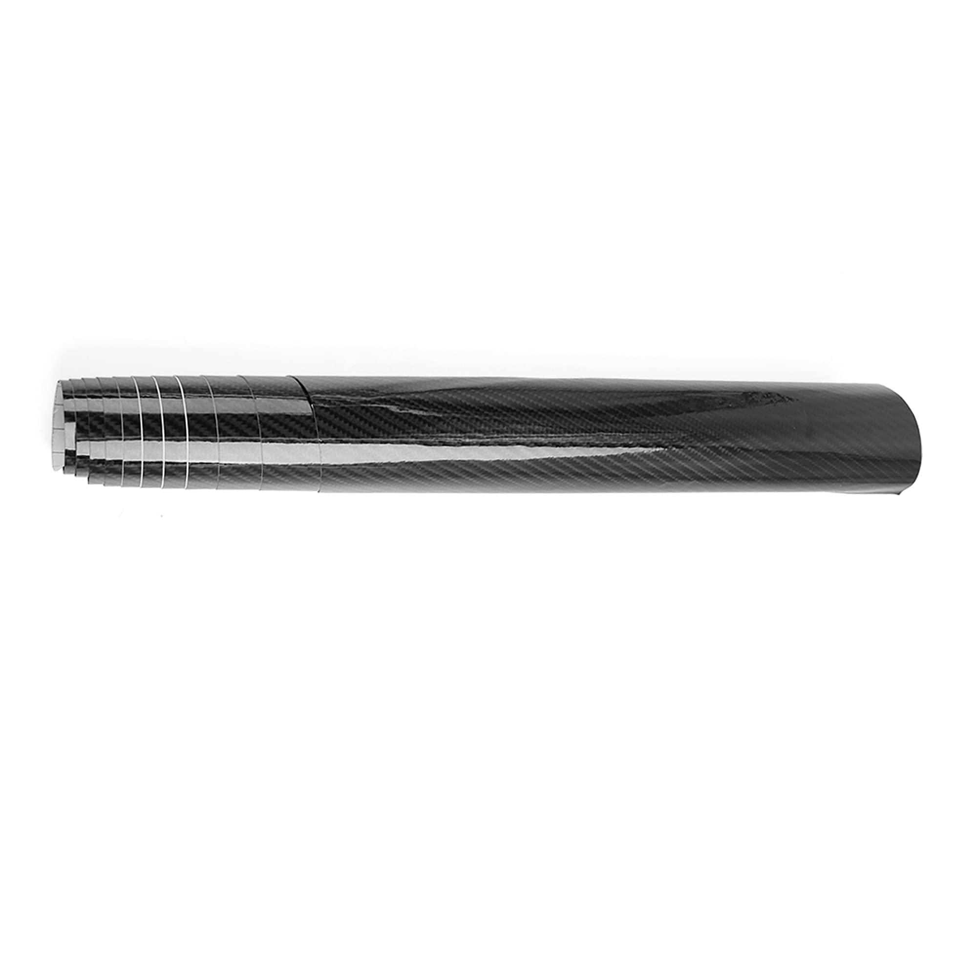 uxcell Film vinyle autocollant extensible en fibre de carbone 6D sans bulles pour voiture, 152 x 60 cm, noir