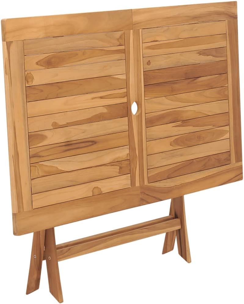 Outdoor Coffee Table, Conversation Coffee Table, Patio Dining Table for Patio, Deck, Lawn, Garden, Folding Patio Table 47.2"x27.6"x29.5" Solid Teak Wood