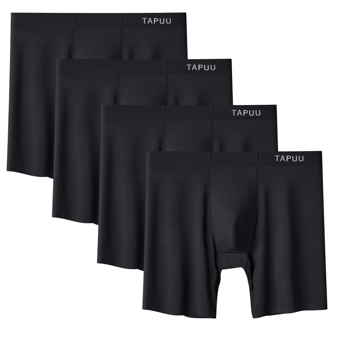 TAPUU Mens Underwear Ice Silk Athletic Boxer Briefs with Pouch