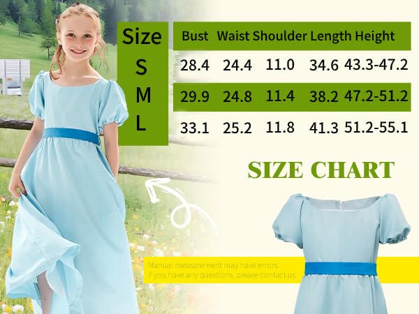 Disfraz infantil azul vestido princesa verano miniatura 2