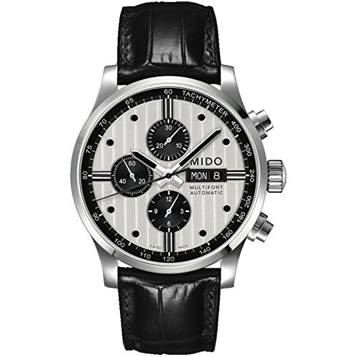 Mido Men's Multifort 44mm Black Leather Band Steel Case Automatic Analog Watch M005.614.16.031.01