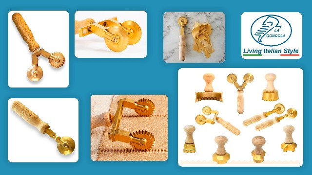 Amazon.com: La Gondola Set of 2 Homemade Pasta Cutters - Festooned