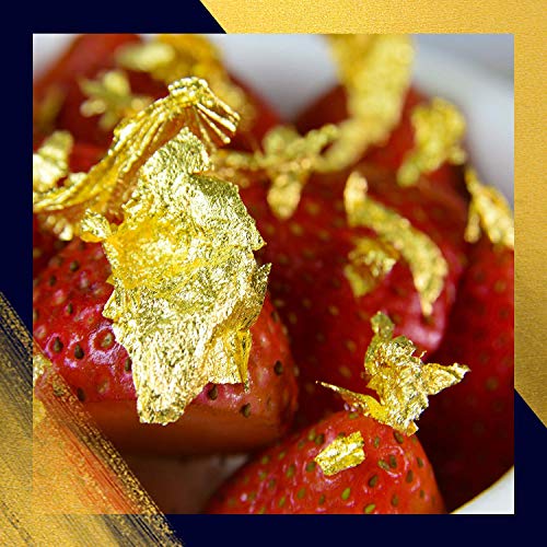 Barnabas Blattgold: Edible Gold Leaf Sheets [25 Sheets, Transfer Leaf, 3.1 Inch] - Aka 24K Edible Gold Leaf Sheets For Cake Decorating, Gold Foil Sheets, Edible Gold Leaf For Baking, Gold Leaf Sheets Edible For Cake #TOP6