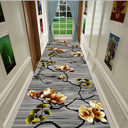 Alfombras de pasillo largo ZRUYI a medida con diseño de flor de ratán 3D 3