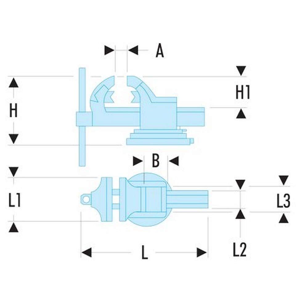 FACOM 1224.150 Series 1224 Worksite Maintenance 360 Degree Swivel Vice, 460 Mm Length, 1224150 - View #2