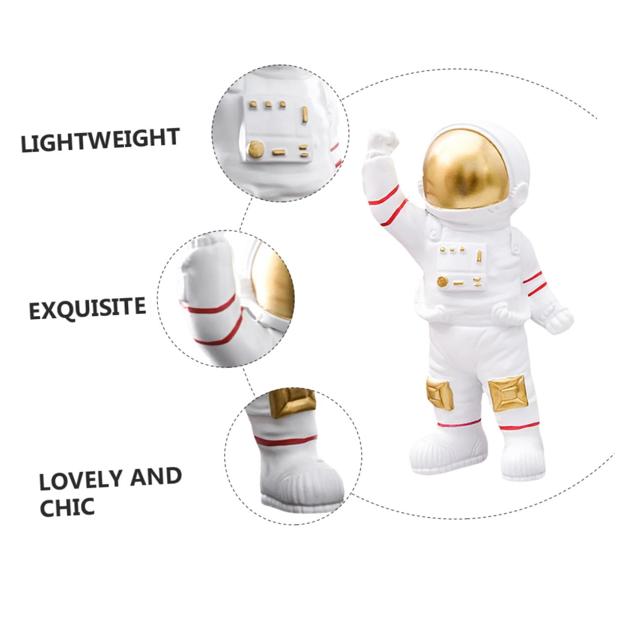 Astronauten Dekoration aus Kunstharz für Zuhause mit Weihnachten Party