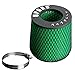 Upgr8 Universal Super High Dry Flow Air Filter Intake Cone (3.5''(89MM), Black)