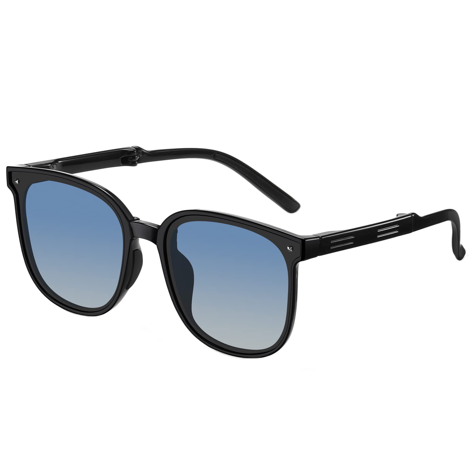 Gourdeva Folding polarized sunglasses，fashion ultra-light TR sunscreen folding sunglasses 22g light