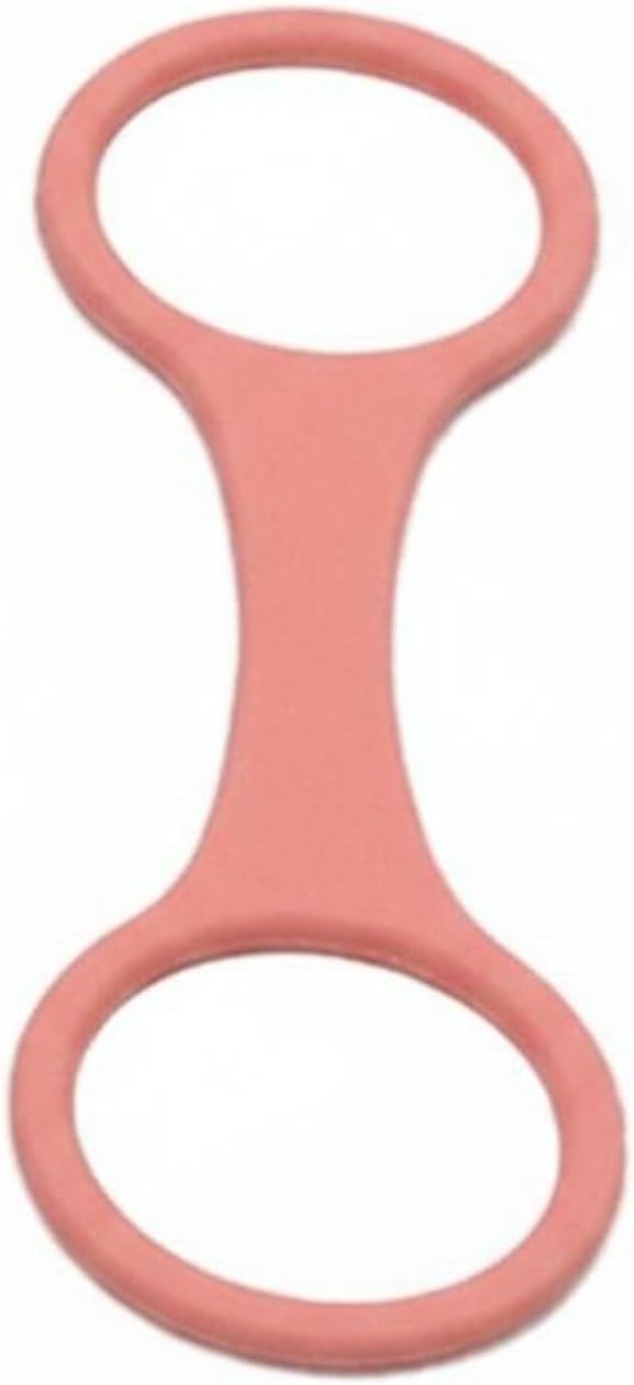 Double Loop Snorkel Holder Flexible Silicone Snorkel Loop Breathing Tube Attachment Clip for Snorkeling , Pink