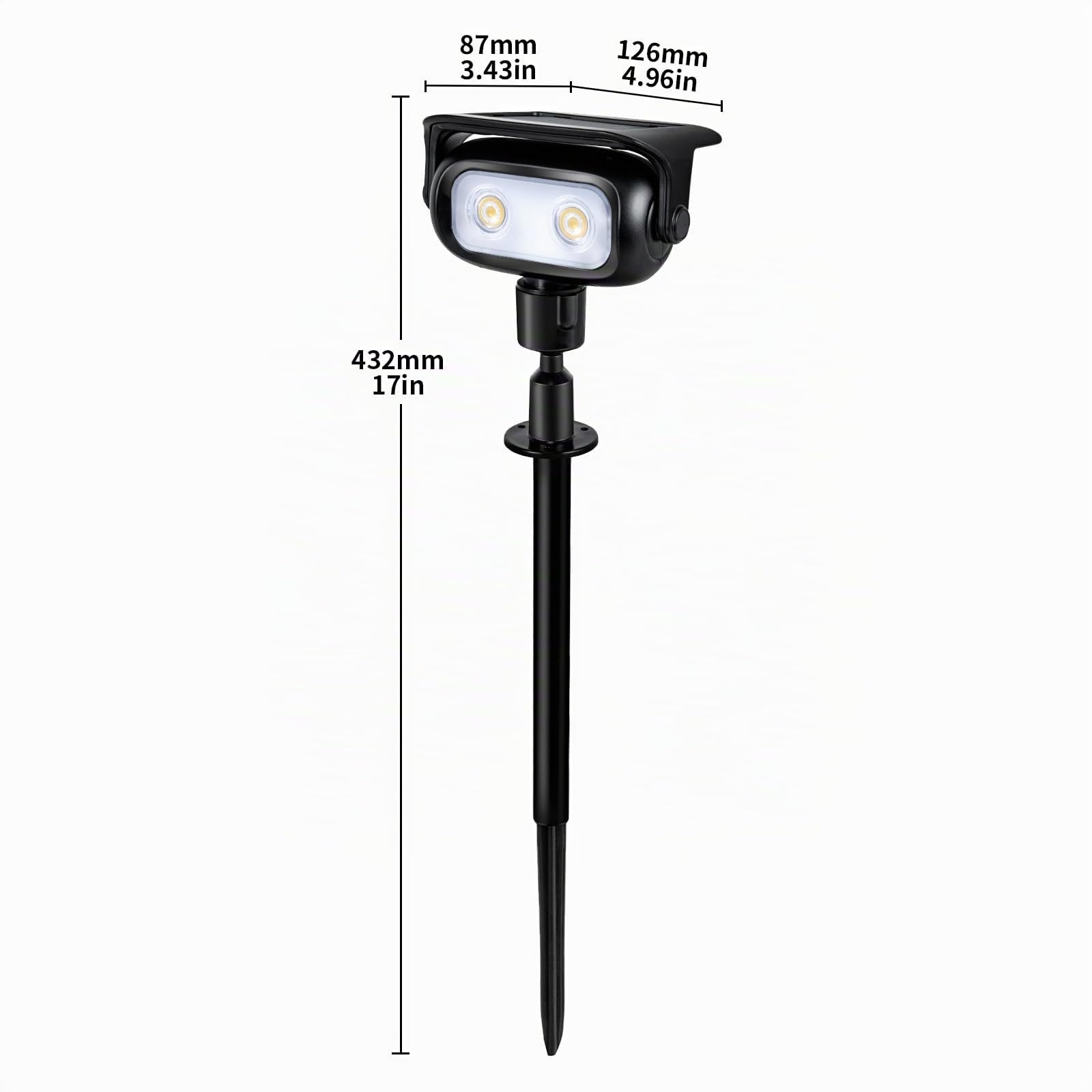 Spot Solaire LED Jardin, 200 lm, 3000K Blanc Chaud, 6 Pièces