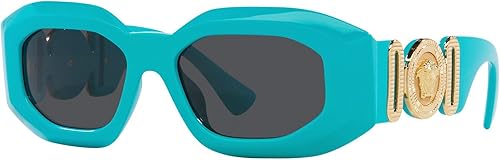 Versace ROCK ICONS VE 4425U CAPSULE LA VACANZA Azul Gris Oscuro 5418145 Unisex Gafas de Sol, AzureGris Oscuro