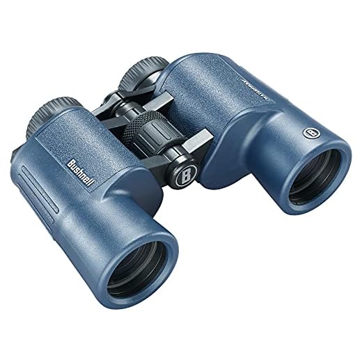 Bushnell - H2O 2 - Fernglas - 12x42 Dunkelblau Porro - Voll multivergütet - Wasserdicht/Beschlagfrei - Drehbare Augenmuscheln - Wassersport - Boote