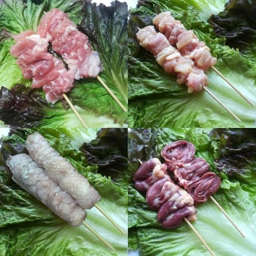 やきとり 生 40本(モモ40g×10本・セセリ30g×10本・ハツ30g×10本・鶏皮ぐるぐる巻き(博多皮串)32g×10本)セット 冷凍