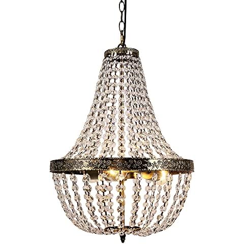 Lámpara colgante de cristal FIRVRE de 3 luces Cover