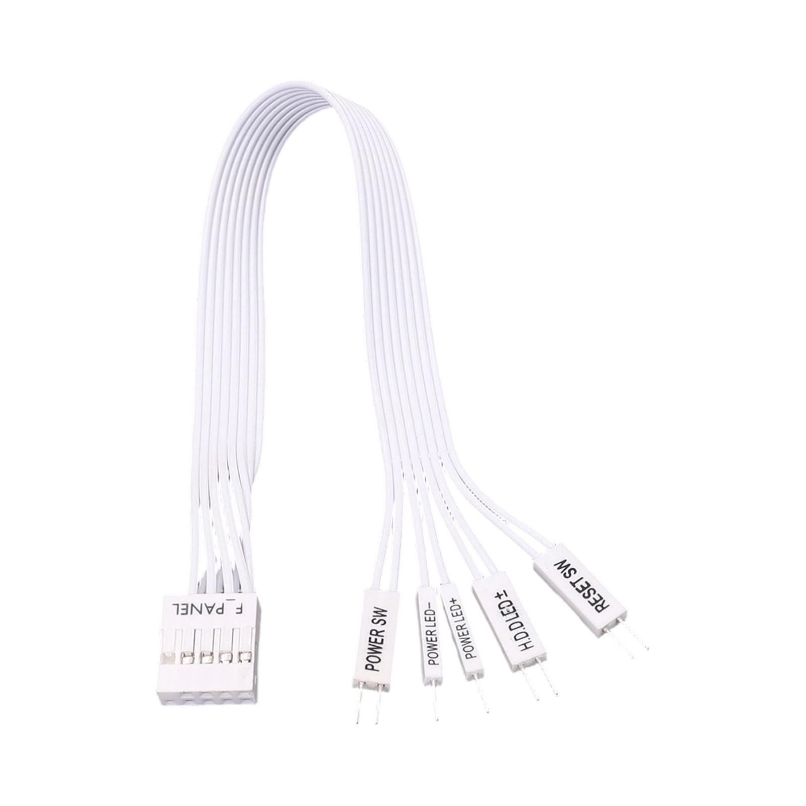 Hkfgdjdl Women's 30Cm Motherboard Expansion Cable Power Led Reset Pc Power F-Panel To 2Pin Male Connector For Computer Reset Hard Drive