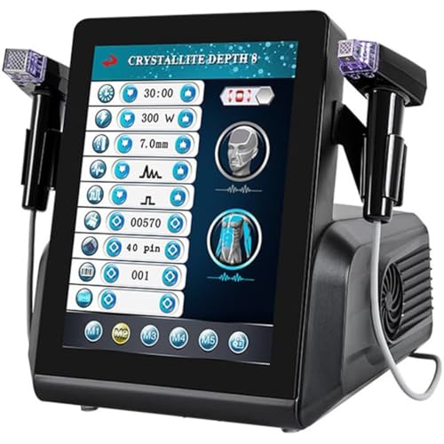 JMOUZHG Máquina de Estiramiento Facial con microagujas RF, máquina de eliminación de Cicatrices con microagujas RF fraccionadas, para Eliminar el acné de la Cicatriz de Las estrías