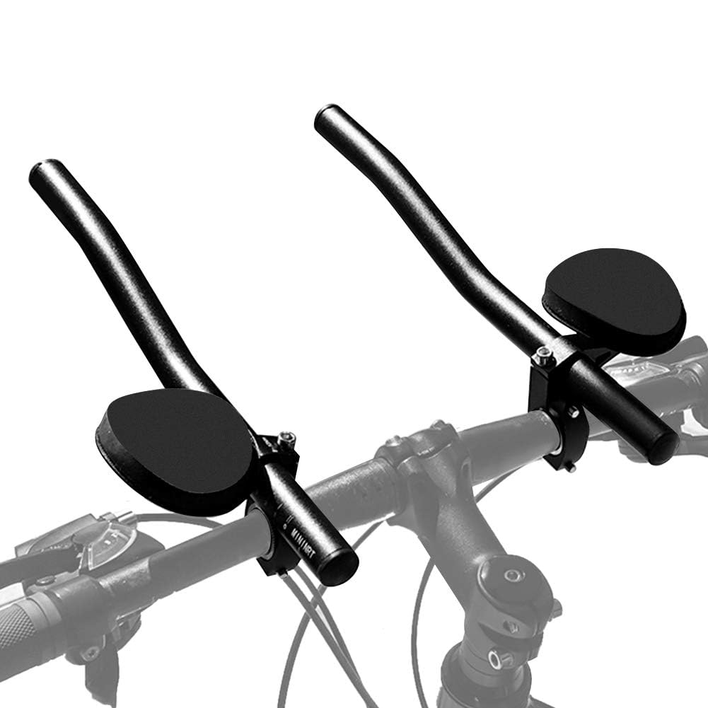 Fahrradlenker Aufsatz Renn-/Triathlonlenker aus Aluminiumlegierung für Mountainbikes (Schwarz), aero bars for road bike Sport & Freizeit