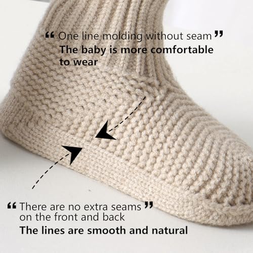 Hadetoto Baby Booties and Gloves Mittens Set, Newborn Infant Boy Girl Knit Soft Boots Gloves Baby Gifts3