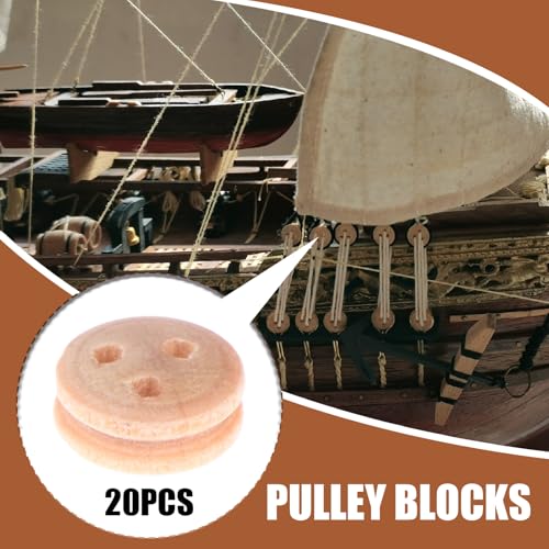 Genérico Kit De Polea De Modelo De De Madera -, 0,31 Pulgadas De Precisión, Velero, Velero De Bricolaje | Accesorio De Aparejo para Construcción De Maquetas, Manualidades, Proyectos De Pasatiempos - imagen 5