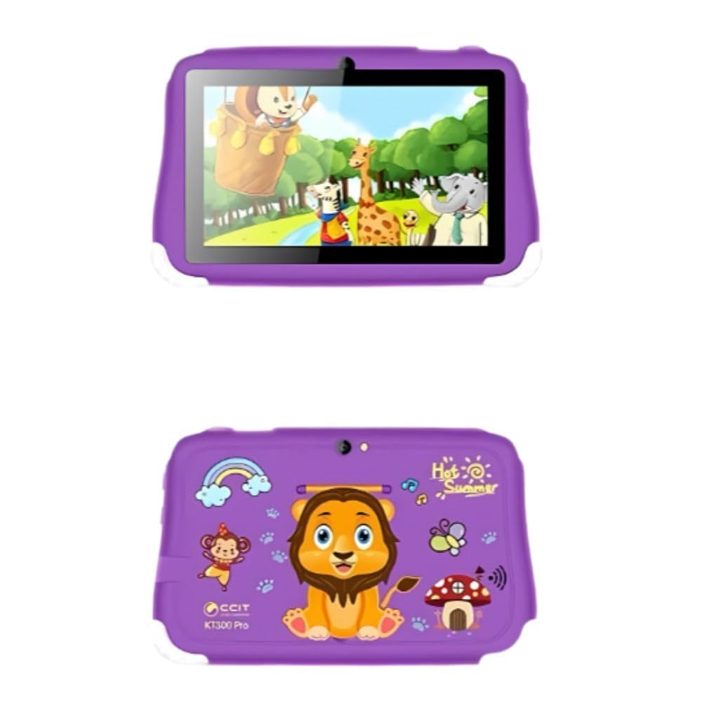 Amgo 7 Inch Kids Tablet for Study, 4GB+32GB, Android, Shockproof Case, FHD Eye Comfort Display, Parental Control, Ages 5-12, Purple-image-12