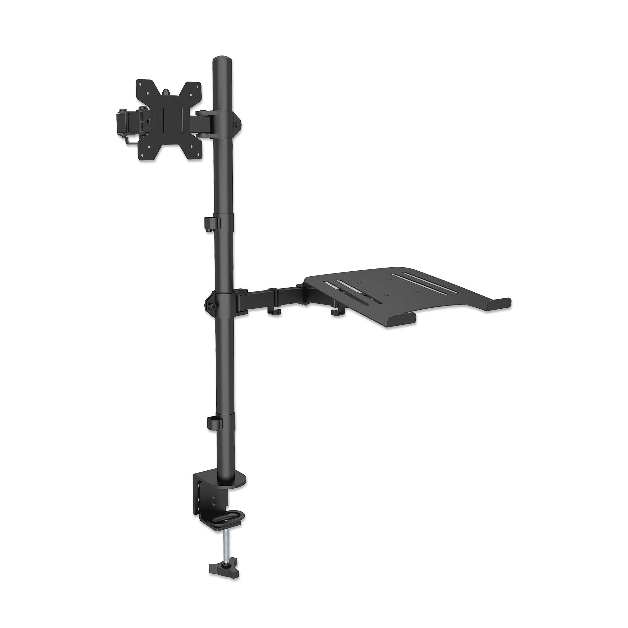 MANHATTAN 462136 Supporto da Scrivania Braccio per Monitor 13-32" e Mensola per Laptop