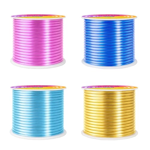 Image of Mandala Crafts 10 Gauge Anodized Aluminum Craft Wire for Jewelry Making - 128 FT Colored Flexible Pastel Wire - Bendable for Bonsai Armature Crafting Sculpting