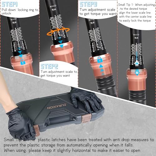 Image of Torque Wrench Set 1 /4 3 /8 1 /2-Inch Drive 20-240in.lb 5-50&10-170ft.lb