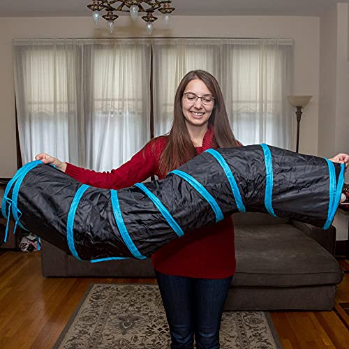 Petlike S Way Cat Tunnel Collapsible Pop-Up Pet Tube Hideaway Play Toy With Ball (S-Way, Black) #TOP4