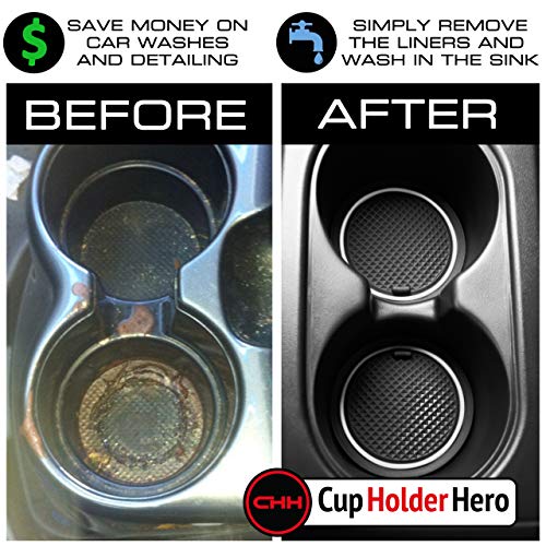 CupHolderHero fits Honda Insight Accessories 2019-2022 Premium Custom Interior Non-Slip Anti Dust Cup Holder Inserts, Center Console Liner Mats, Door Pocket Liners 16pc Set (White Trim)