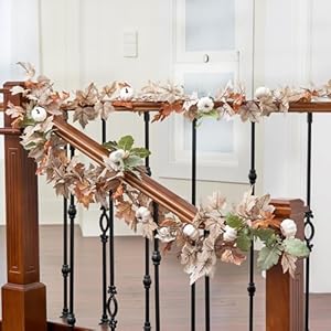 Fall Garland 2Pack Maple Leaf 5.9Ft Farmhouse Harvest Thanksgiving Home Autunm Decoration Fall Decor Fall Garland 2Pack Maple Leaf 59Ft Farmhouse Harvest Thanksgiving Home Autunm Decoration Fall Decor