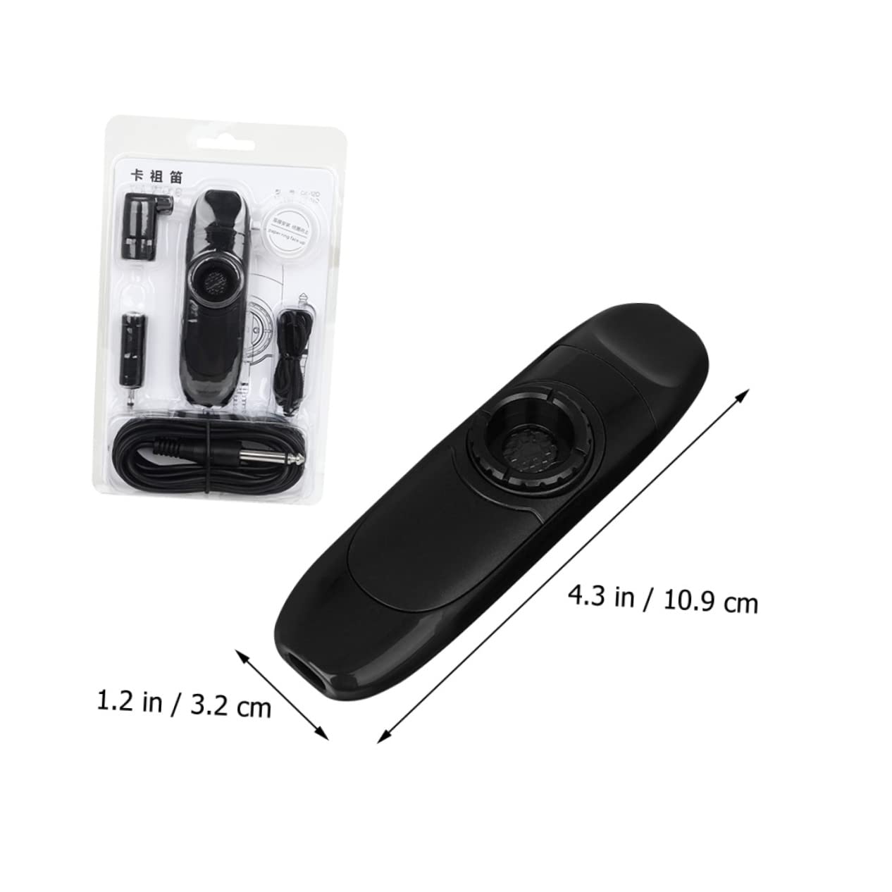 Toyvian 2piezas Kazoo Profesional Eléctrico Para Niño Niña y Adultos Instrumento Musical Fácil De Aprender Para Acompañar Guitarras y Violines Diseño y Ónix
