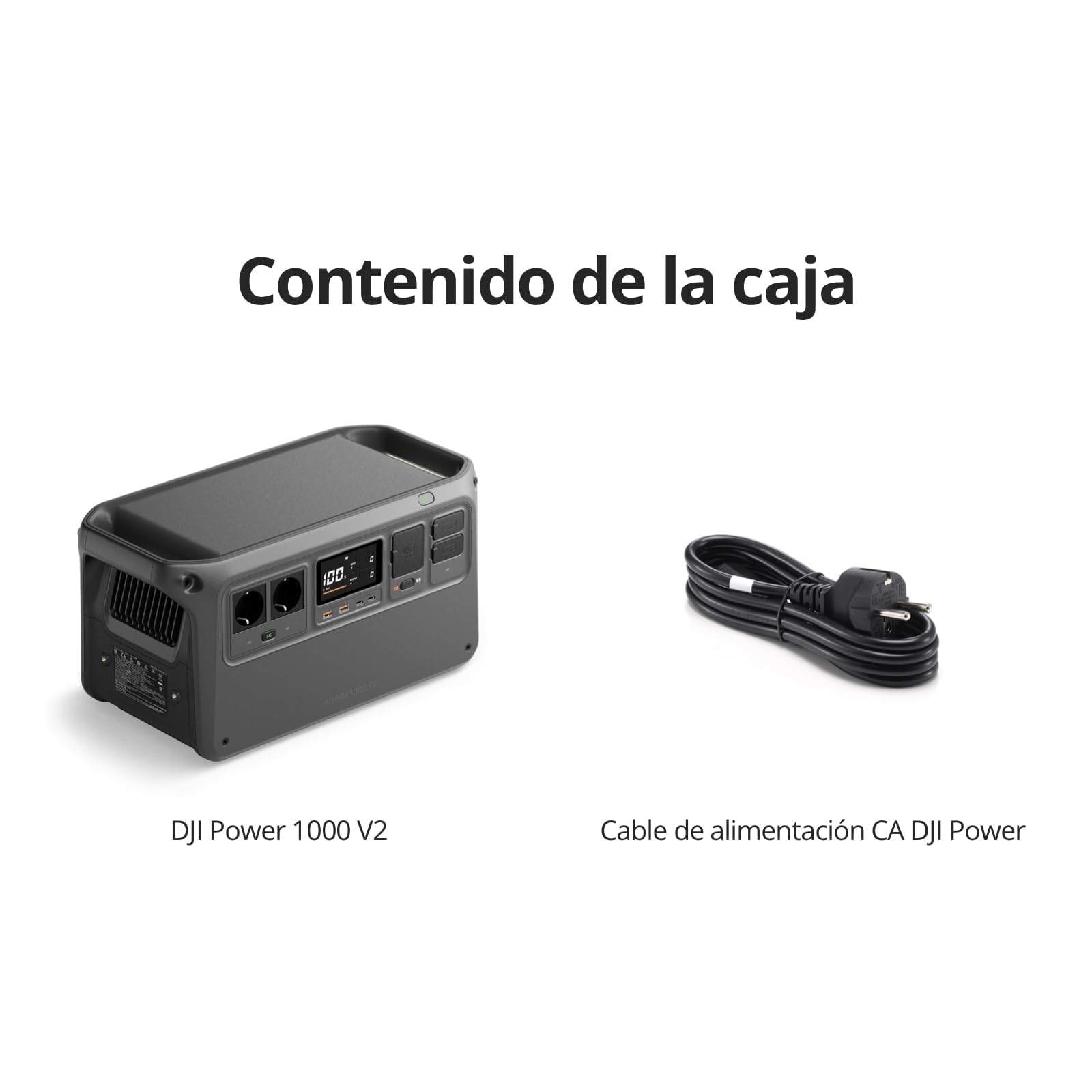 DJI Power 2000 estación de energía portátil, Batería LFP de 2048 Wh, Tamaño compacto, Salida estable de 3000 W, Recarga del 0% al 80% en 45 min, Generador eléctrico para el camping y autocaravanas