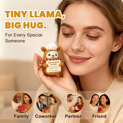 Krinisou Positive Animals Crochet Llama – Funny Cute Llama Birthday Gift - image 6
