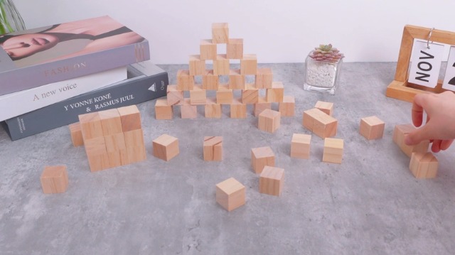 Cubi Di Legno Di Pino 2x2cm - 120 Pezzi Per Fai Da Te, Decorazioni E Artigianato - Superficie Liscia E Grezza - Foto 5