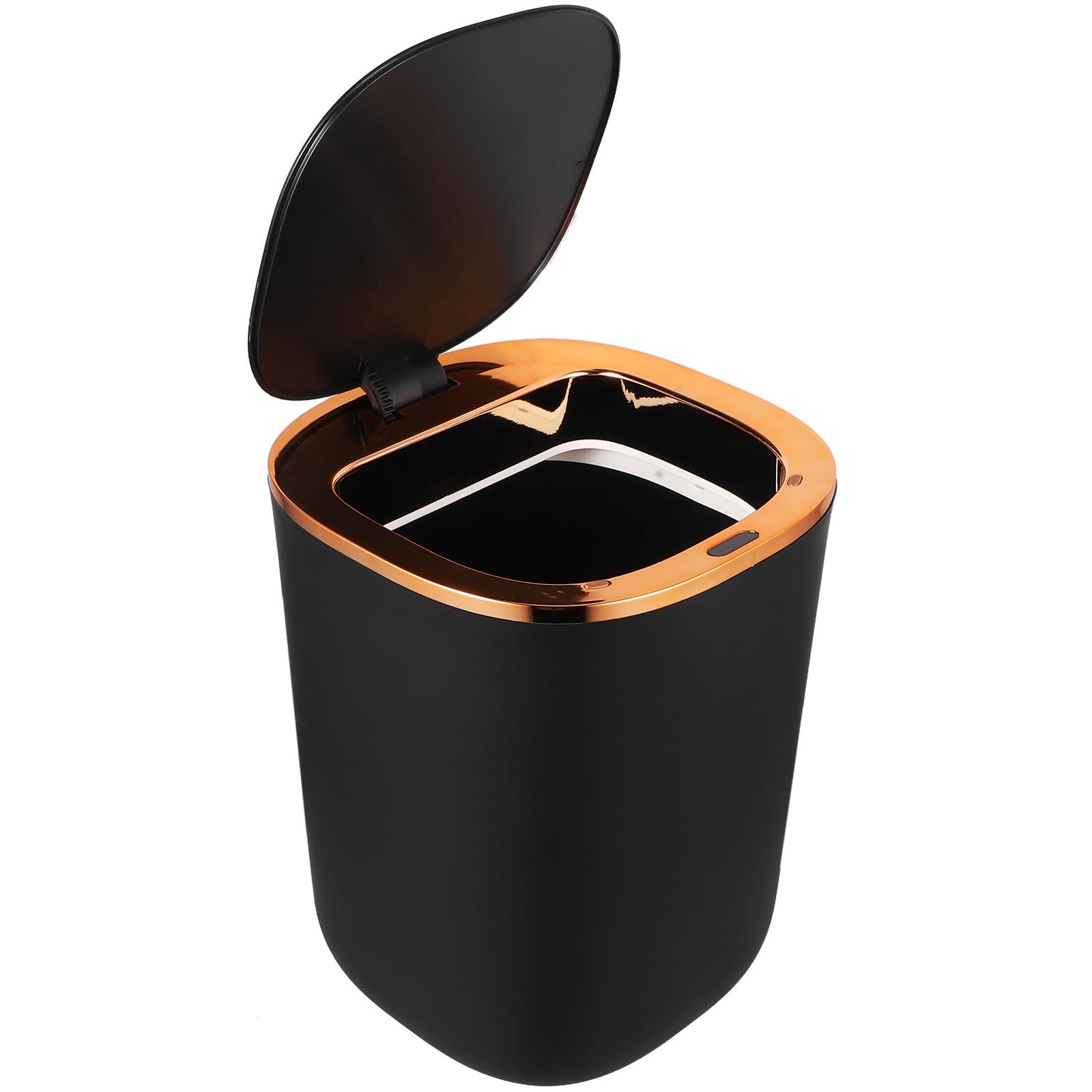 Zerodeko Bote de Basura Sensor de Movimiento Negro para Cocina | Papelera Automática Infrarrojos, Pvc y Electrónica, Evita Bolsa Sobresalga, Uso en Dormitorio