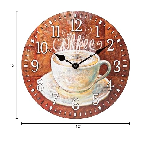 La Crosse Technology 404-2631C-INT 12-Inch Round Coffee Decorative Quartz Analog Wall Clock thumb #7
