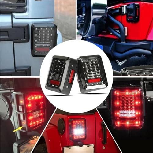 Feux arrière Led pour Wrangler JK 2007-2017 version EU transparents - 6
