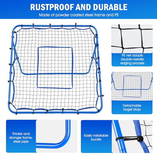 image for Winthai 4x4FT Volleyball Rebounder Net, Soccer Rebounder Pitchback Net
