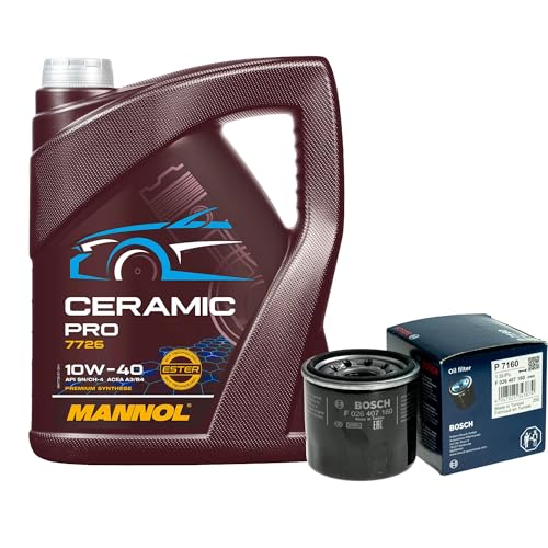 EISENFELS Kit de révision Set de filtres avec 5 litres d'huile moteur MN7726 Ceramic Pro 10W-40 Filtre à huile