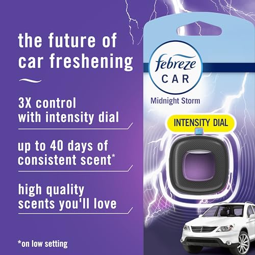Image of Febreze Car Air Freshener Vent Clip, Midnight Storm, 1 count, .06 oz