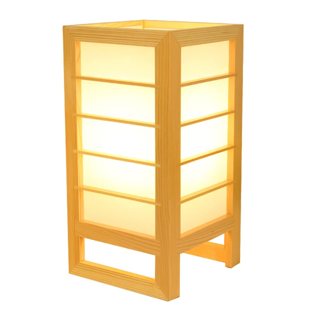 Lámpara de Mesa Tatami de Estilo japonés, lámpara de Noche de Dormitorio de Madera Maciza, lámpara de Escritorio Decorativa para el hogar, lámparas de Noche