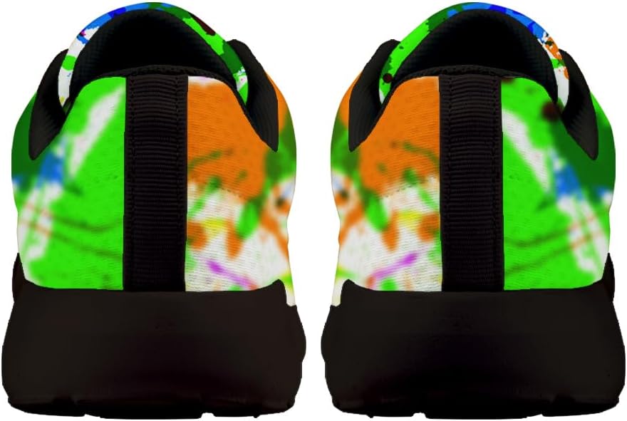 Paint Splatter Neon Shoes for Women Men Trail Running Casual Fashion Sneakers Slip-on Tennis Shoes